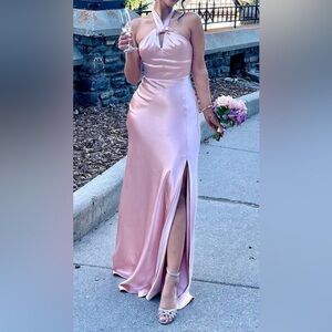 Pink satin medium birdy grey